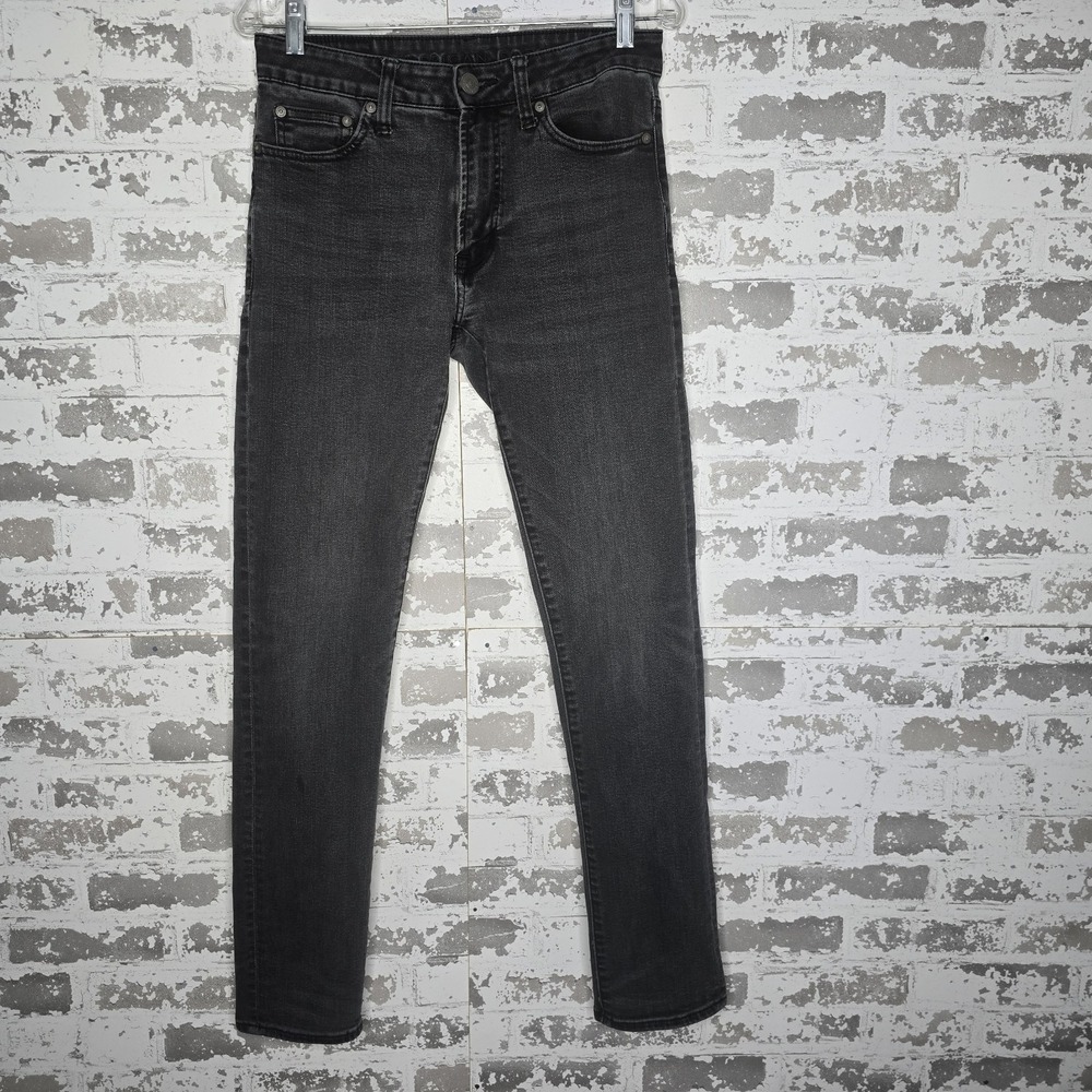 American Eagle Jeans Mens 29x32 Charcoal Gray Slim Fit Straight Leg Grunge